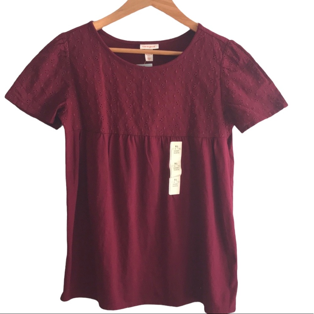 COPY - NWT! Cat & Jack embroidered tee shirt